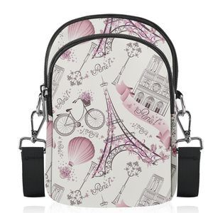 Paris Eiffel Tower Crossbody Bags Cell Phone Purse Lhtweht :]